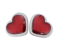 Lot de 2 clignotants latéraux rouges en forme de cœur à LED 12 V pour voitures fourgonnettes camions et remorques Clignotant Rétroviseur Indicateur(Red)