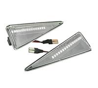 Lot de 2 clignotants LED dynamiques pour garde-boue avant et feux de position latéraux compatibles avec Re-nault Avan-time Es-pace MK4 Me-gane MK2 Sc-enic MK2 Th-alia MK2 Gr-et Scenic MK2 Vel Satis