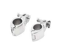 Lot de 2 clips coulissants Bimini en acier inoxydable 316 robuste pour bateau - Ferrures de quincaillerie marine - Style pointe Bimini - Fixation sur rail (20 mm)