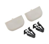 Lot de 2 clips de capuchon de pare-soleil DS7Z4273AA DS7Z-9904132-A - Compatible avec Ford Fusion 2014-2016 - Plastique gris beige (gris)