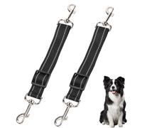 Lot de 2 clips de collier pour chien, connecteur réglable en nylon réfléchissant, lien de sécurité pour attacher le harnais du chien au collier clip de sécurité