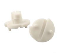 Lot de 2 clips de fermeture pour grille d'aération de réfrigérateur en ABS beige DS295176600 - Accessoire de rechange pour caravane ou camping-car