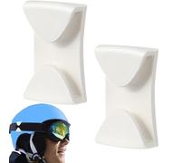 Lot de 2 clips de lunettes de ski avec boucle anti-chute à dégagement rapide multifonction pour sports d'hiver Noir 4,8 x 3 x 1,2 cm