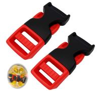 Lot de 2 clips de menton de casque - Fermeture au menton de qualité supérieure avec serrure à fiche - Compatible avec casque de vélo de route, casque de vélo et casque ABUS - Fermeture sûre et
