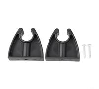 Lot de 2 clips de rangement pour poteau de bateau, pince de fixation en plastique ABS pour lampe de yacht et projecteur, base de montage de 6,35 mm, facile à installer, noir