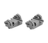 Lot de 2 clips de rechange pour lave-vaisselle 00611474 pour Bosch pour Siemens pour Neff pour Miele - pour support robuste panier inférieur panier à couverts Gris