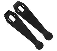 Lot de 2 clips de rechange pour Spyderco Deep Carry Pocket Clip Para 3 - Clips de délavage en titane pour Spyderco légers, couteaux à smock, paramilitaires, libellules et avec plus de modèles - Pack