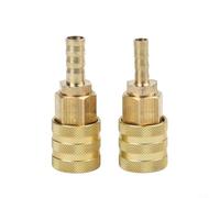 Lot de 2 clips de valve de pneu en laiton pour pompes à air de 6 mm et 8 mm, filetage NPT, poignée moletée antidérapante, scellé de précision pour gonflage de voiture, vélo et sport