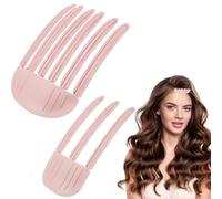 Lot de 2 clips de volume pour la racine des cheveux, peigne de coiffage pour cheveux longs et courts (rose)