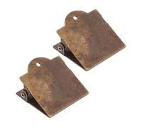 Lot de 2 clips en métal vieilli pour scrapbooking, carnet, journal, pages rétro, clips pour reçus, planificateurs, notes