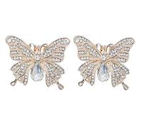 Lot de 2 clips papillon en strass pour chaussures, robes, chapeaux, accessoires pour décoration de chaussures de mariage, Strass, Strass
