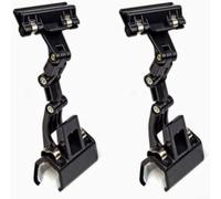 Lot de 2 clips porte-documents réglables avec rotation à 360 degrés pour écrire et fournitures artistiques, pour maintenir en toute sécurité divers documents (clip noir)