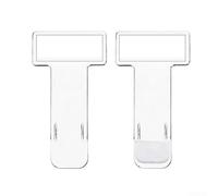 Lot de 2 clips transparents pour ticket de stationnement, pare-brise de voiture, support de carte de travail en forme de T pour tableau de bord de véhicule, gadget organisateur en plastique