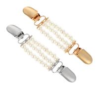 Lot de 2 clips vintage pour vêtements - Clips pour cardigan - Clips pour pull - Clips pour sangle dorsale - Clip de serrage pour attacher la sangle dorsale - En métal - Pour femme et fille - Doré et