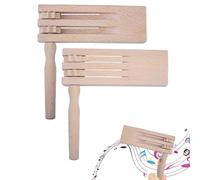 Lot de 2 cliquets à cliquet en bois - Instrument de musique pour enfants - Pour jeux, fêtes, événements, événements sportifs