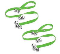 Lot de 2 cloches de dressage pour chien à accrocher à une poignée de porte, cloches d'apprentissage de la propreté pour chiot avec grelot fort et sangle réglable, sonnette d'apprentissage de la