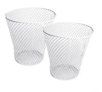Lot de 2 cloches de jardin en fil de fer conçues pour protéger les plantes des lapins, écureuils, oiseaux et cerfs tout en permettant à l'air et à la lumière pour une croissance saine (blanc)