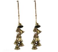 Lot de 2 Cloches de sorcière - Protection pour poignée de Porte, Carillon éolien, Objets de sorcière, énergie négative Transparente - Fournitures de Sorcellerie pour décoration d'intérieur bohème