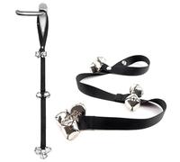 Lot de 2 cloches d'entraînement pour chien à accrocher à un bouton de porte, cloches d'apprentissage de la propreté pour chiot avec grelot puissant et sangle réglable, clochettes d'apprentissage de la
