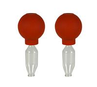 Lot de 2 cloches en verre avec boule 10 mm pour professionnels, medizinschen, feuerlosen ventouses, ventouse, lauschaer cloches en verre, verre original