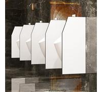 Lot de 2 cloisons de séparation murales pour urinoir pour toilettes pour hommes - Blanc - Pour Schoo Shopping Mal et établissements publics - Solutions de confidentialité pour améliorer les toilettes
