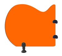 Lot de 2 cloisons pour urinoir pour toilettes de maternelle, brise-vue pour salle de bain, pare-éclaboussures avec séparations, orange