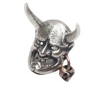 Lot de 2 clous d'oreilles inspirés du mystique Oni Design bord lisse Irritation Résistant aux irritations Bijoux de corps Unisexe Cadeau Bijou gothique léger pour femme, taille unique, Comme décrit