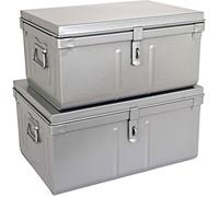 Lot de 2 coffres en métal Habitat alu