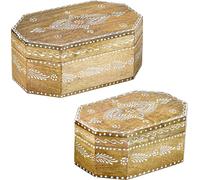 lot de 2 coffrets déco boho Boîte de rangement Hajdar 1