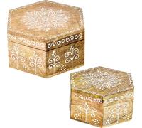 lot de 2 coffrets déco boho Boîte de rangement Hajdar 3