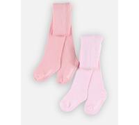 Lot de 2 collants tricotés ourson rose 18/19