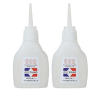 Lot de 2 colles 502, 30 g, colle instantanée, étanche, séchage rapide, super colle 502 pour réparation de métal, verre, plastique et cuir. super, la plus puissante pour métal, pla