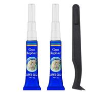Lot de 2 colles coraux pour aquarium - Sans danger pour les poissons - Avec pince à épiler - Séchage rapide - Colle récif pour plantes, mousse, corail, pierre, bois