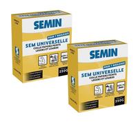 Lot de 2 colles en poudre pour papiers peints légers et lourds Semin Sem-Universelle - boite 250 g