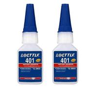 Lot de 2 colles instantanees Loctite 401, flacon de 20 ml, super colle multi-usages, liquide super puissant et incolore