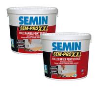 Lot de 2 colles papiers peints en pâte Semin Pro XXL - prêt à l'emploi - pot de 5 kg