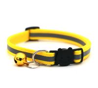 Lot de 2 colliers anti-¿¿tranglement jaunes pour chats, r¿¿glables et r¿¿fl¿¿chissants, avec clochette et boucle de s¿¿curit¿¿, adapt¿¿s ¿¿ la plupart des chats domestiques