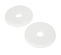Lot de 2 colliers cache-tuyaux de radiateur pour tuyaux de 14 mm à 16 mm, design en plastique, pour raccords d'eau et de gaz (blanc)
