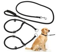 Lot de 2 colliers coulissants de 60 cm pour chiens avec limiteur mobile de 1,2 cm d'épaisseur, colliers à griffes pour dressage de chiens de taille moyenne et grande taille, contrôle de l'obéissance