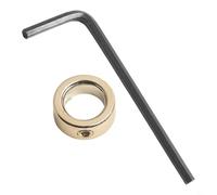 Lot de 2 colliers d'arrêt de profondeur en acier au carbone pour outils de travail du bois, bague de limite de diamètre réglable de 3 à 16 mm avec verrou à vis, compatible avec forets (12 mm)