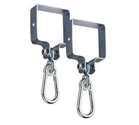 Lot de 2 colliers de balançoire avec mousqueton, pour bois équarri, 9 x 9 cm