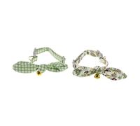 Lot de 2 colliers de chaton réglables avec oreilles de lapin - Vêtement léger pour chiots et chats - Accessoire pour chien pour la culture d'animaux de compagnie