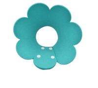 Lot de 2 colliers de convalescence élisabéthains en forme de fleur pour chat - Cônes de protection pour chaton et chiot - Bleu - L 25 cm