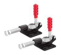 Lot de 2 colliers de serrage à bascule à 90 degrés - Capacité de 227 kg - Fer galvanisé avec capuchon en caoutchouc pour assemblage de machine à souder en tôle