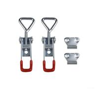 Lot de 2 colliers de serrage à bascule pour travail du bois, 90 x 27 mm, pince de selle avec support de 100 kg, loquets à dégagement rapide en fer galvanisé pour boîtes C