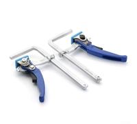 Lot de 2 colliers de serrage à cliquet à queue d'aronde 300 mm pour le travail du bois, serrage 2050 N, acier trempé à dégagement rapide avec bouton ABS, collier de serrage bleu pour chien