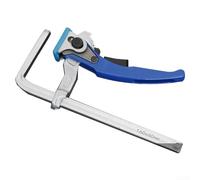 Lot de 2 colliers de serrage à cliquet à queue d'aronde, très résistants à dégagement rapide avec force de serrage de 2050 N, pince à levier en acier trempé pour table de travail du bois, bleu