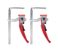 Lot de 2 colliers de serrage à levier entièrement en acier avec capacité de 160 mm et profondeur de gorge de 60 mm pour meulage, coupe