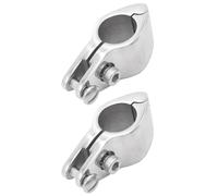 Lot de 2 colliers de serrage à mâchoire marine de 32 mm avec boulon, glissières en acier inoxydable, fixations marines, clips de serrage pour auvent, matériel de pont pour bateau, bimini à charnière