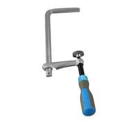 Lot de 2 colliers de serrage à queue d'aronde avec poignée en plastique SoftGrip pour rail de guidage de scie à chenille, acier chromé forgé, placage chromé lisse, glissement renforcé et vis (2 pièces